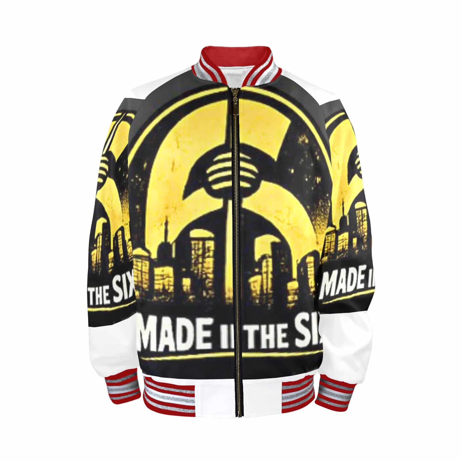6IX Toronto New Men's Striped Trim Bomber Jacket - Image 9