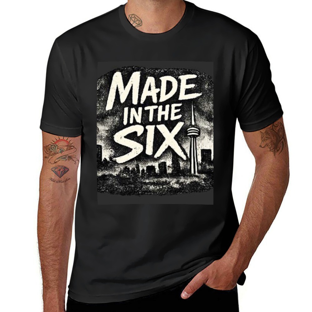 Made In The Six New Men’s Short Sleeve T-Shirt | Toronto 6ix Streetwear Tee - Image 3