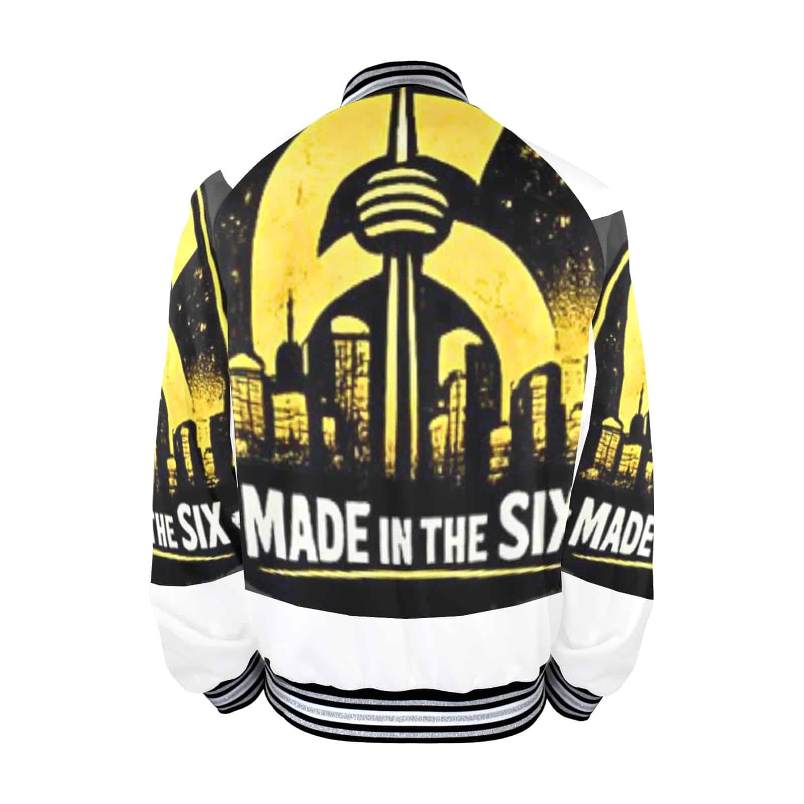 6IX Toronto New Men's Striped Trim Bomber Jacket - Image 5