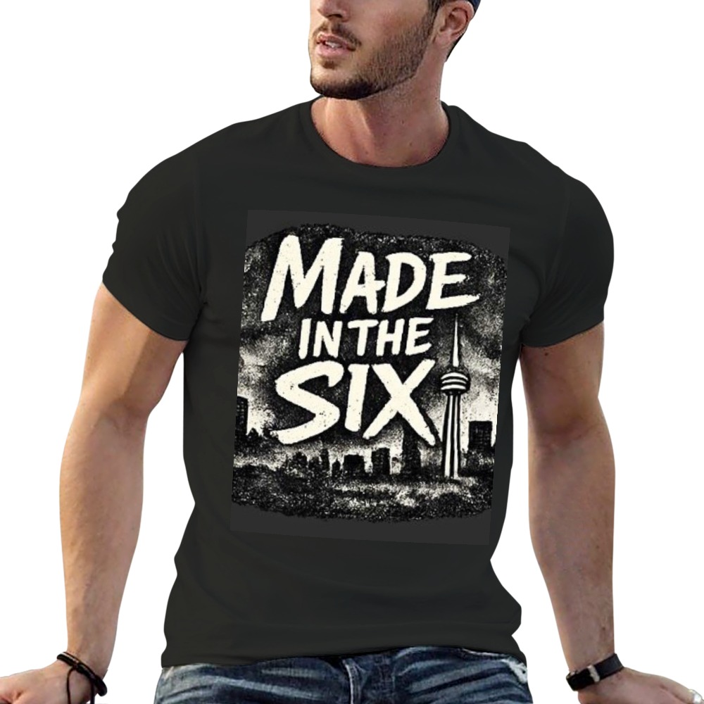 Made In The Six New Men’s Short Sleeve T-Shirt | Toronto 6ix Streetwear Tee - Image 2