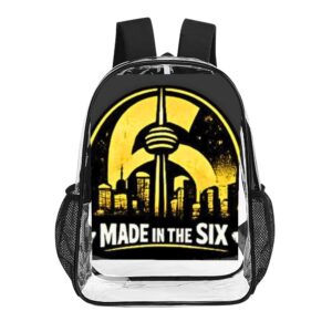 6IX Toronto Transparent Bag 17 inch New