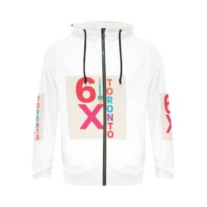 6IX Men's All Over Print Full Zip Hoodie